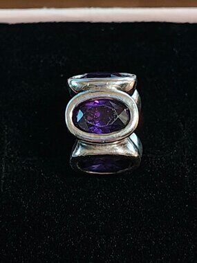 Authentic Pandora Purple Oval Lights Charm – 790311ACZ Sterling Silver